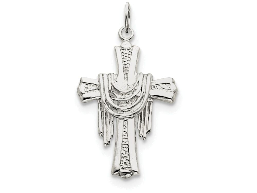 FJC Finejewelers Sterling Silver Draped Cross Charm