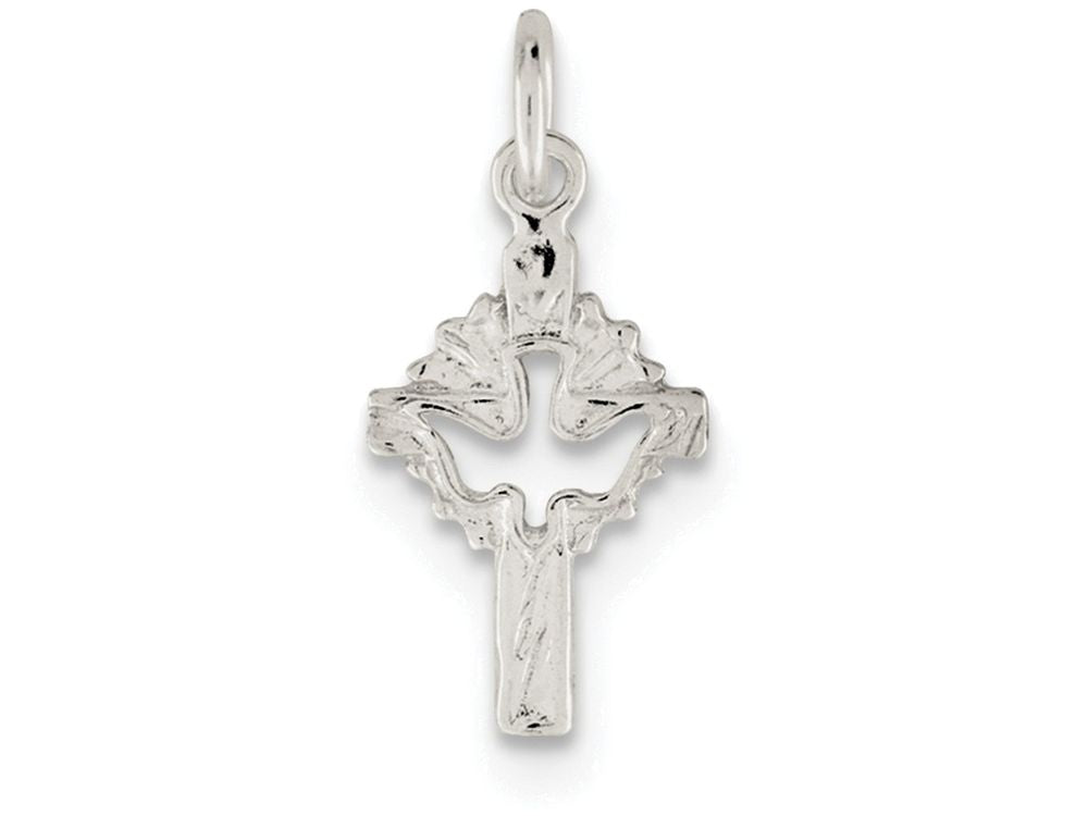 FJC Finejewelers Sterling Silver Dove Cross Charm