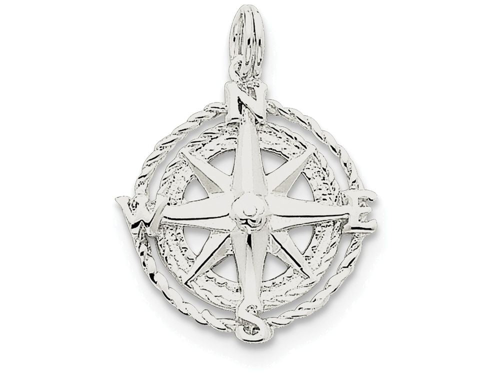 FJC Finejewelers Sterling Silver Compass Charm