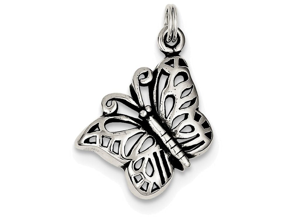 FJC Finejewelers Sterling Silver Antique Butterfly Charm