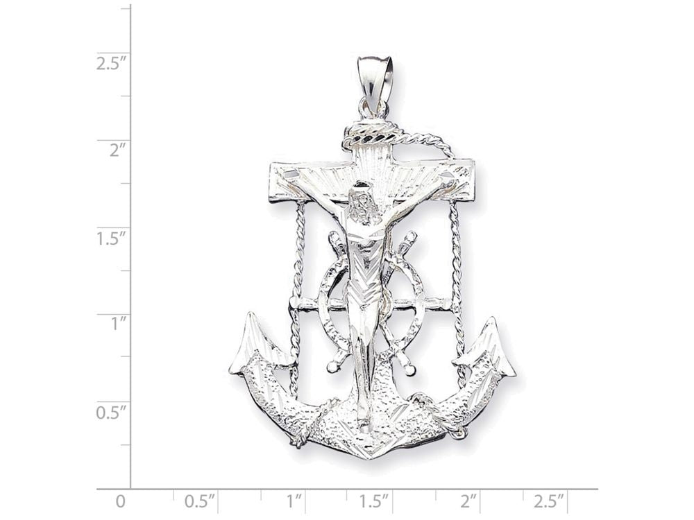 FJC Finejewelers Sterling Silver Mariner Cross Pendant Necklace - Chain Included