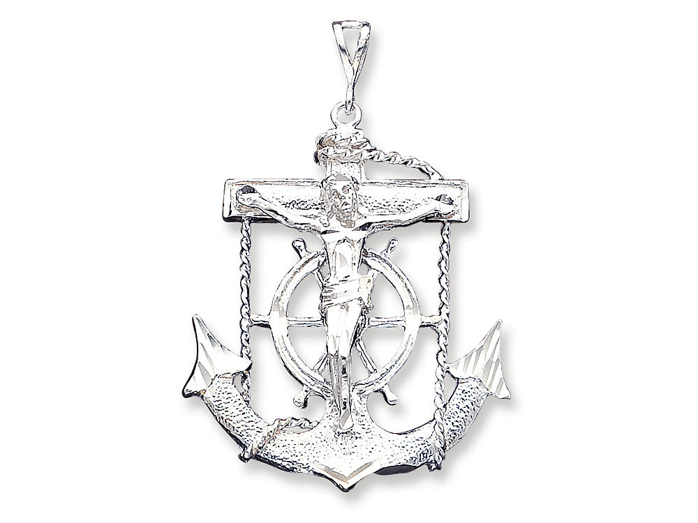 FJC Finejewelers Sterling Silver Mariner Cross Pendant Necklace - Chain Included