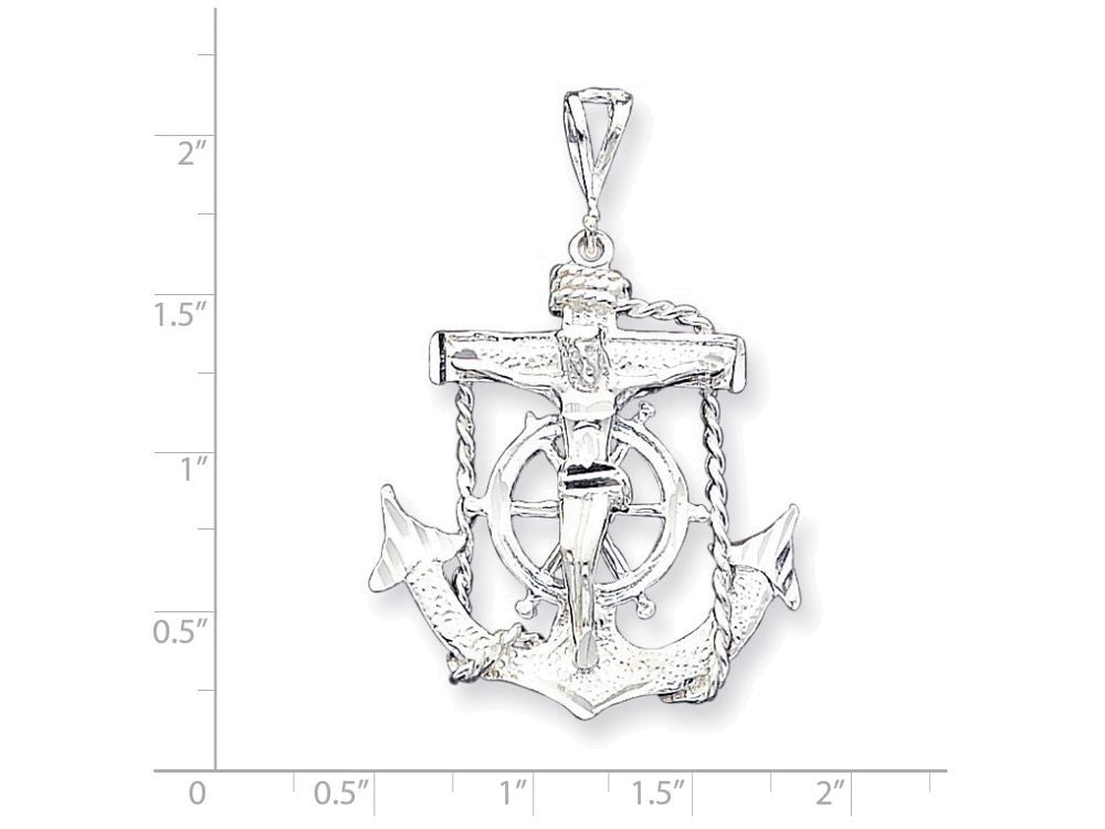 FJC Finejewelers Sterling Silver Mariner Cross Pendant Necklace - Chain Included