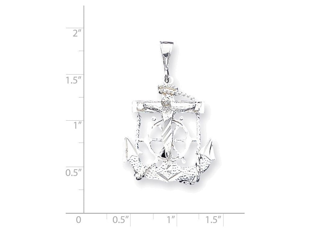 FJC Finejewelers Sterling Silver Mariner Cross Pendant Necklace - Chain Included