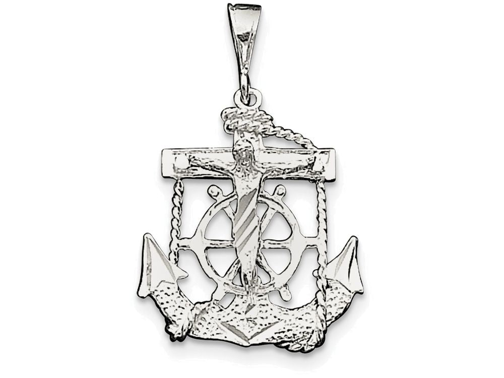 FJC Finejewelers Sterling Silver Mariner Cross Pendant Necklace - Chain Included