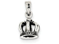 FJC Finejewelers Sterling Silver Antiqued Crown Pendant Necklace - Chain Included