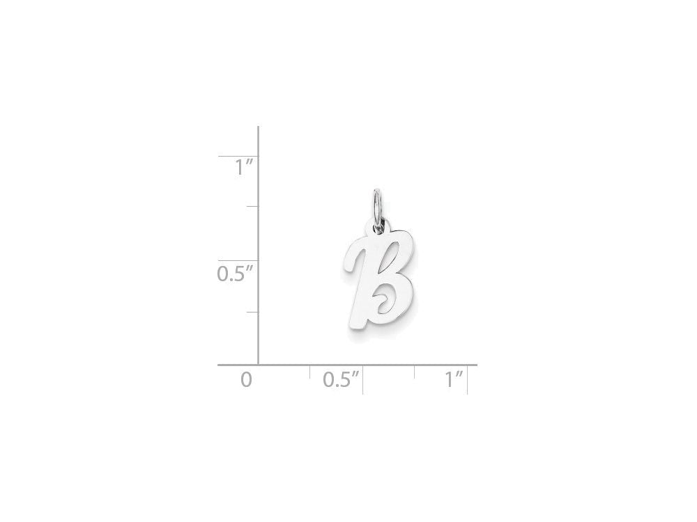 FJC Finejewelers Sterling Silver Small Script Initial B Charm