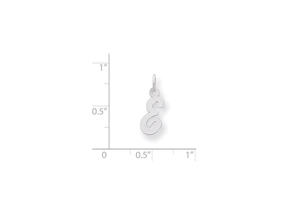 FJC Finejewelers Sterling Silver Small Script Initial E Charm