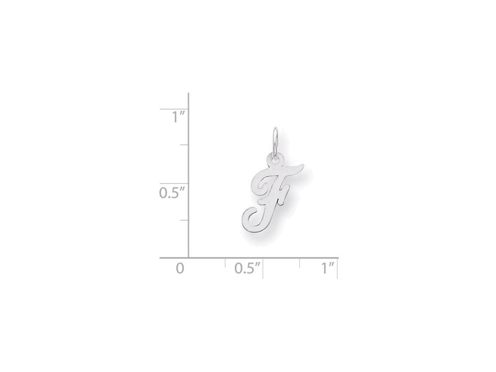 FJC Finejewelers Sterling Silver Small Script Initial F Charm