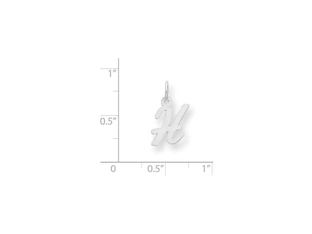FJC Finejewelers Sterling Silver Small Script Initial H Charm