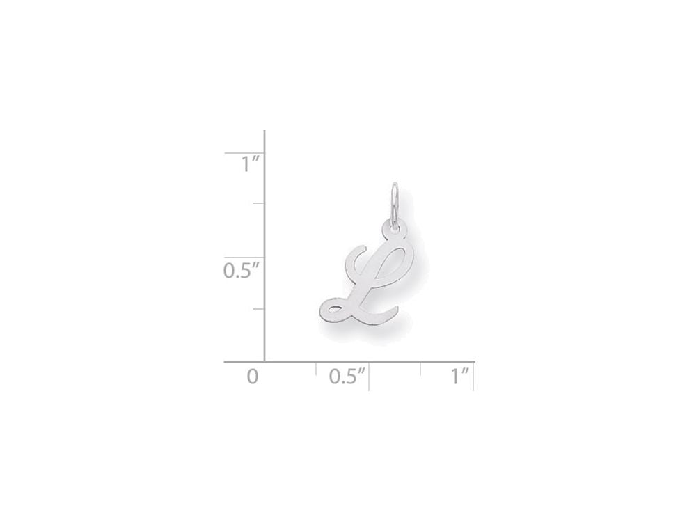 FJC Finejewelers Sterling Silver Small Script Initial L Charm