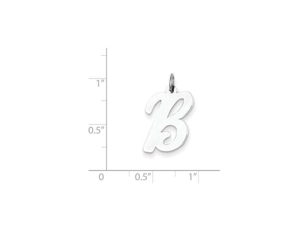 FJC Finejewelers Sterling Silver Medium Script Initial B Charm