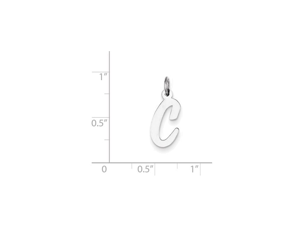 FJC Finejewelers Sterling Silver Medium Script Initial C Charm