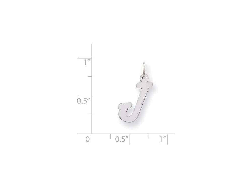 FJC Finejewelers Sterling Silver Medium Script Initial J Charm