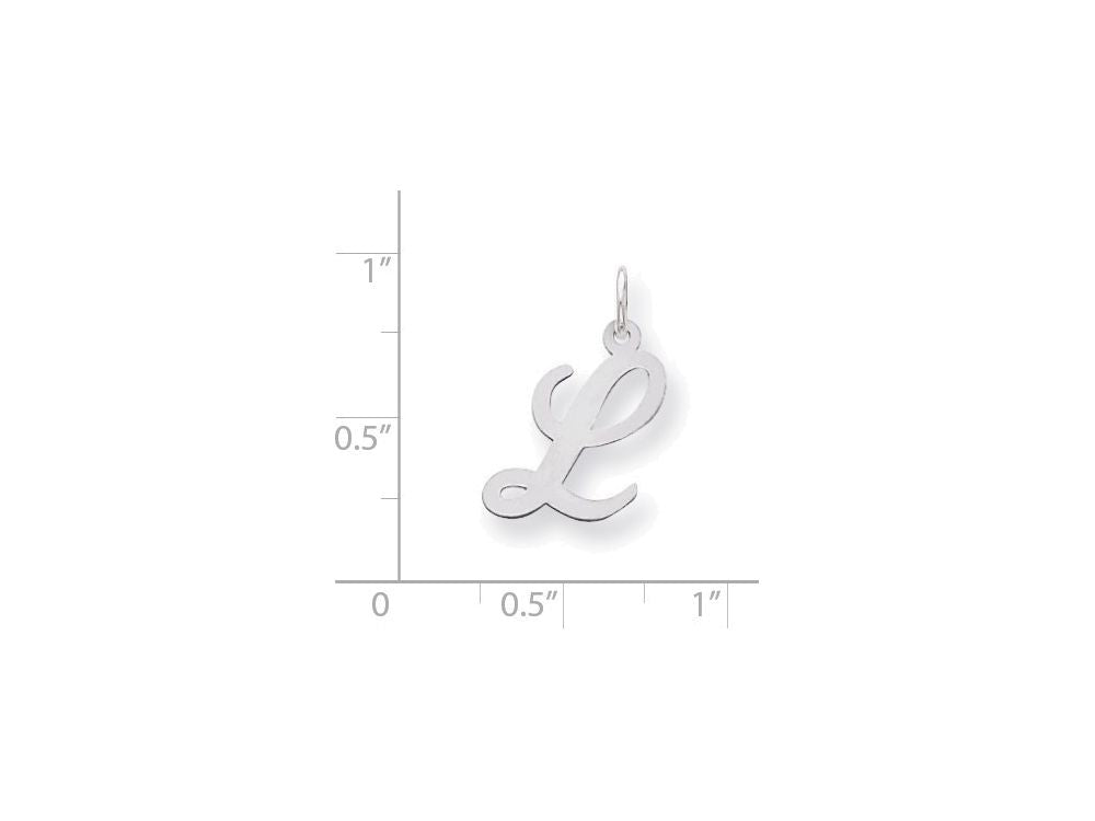 FJC Finejewelers Sterling Silver Medium Script Initial L Charm