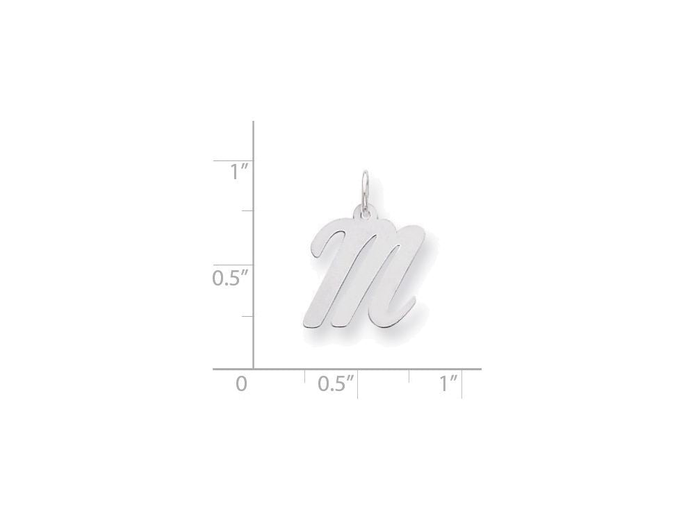 FJC Finejewelers Sterling Silver Medium Script Initial M Charm