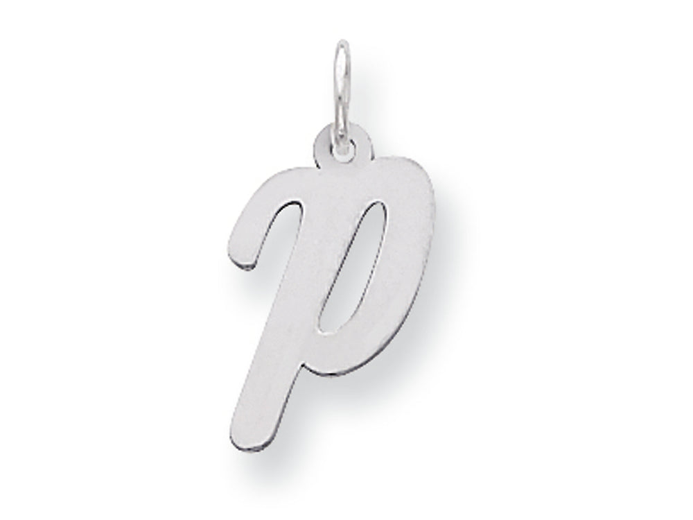 FJC Finejewelers Sterling Silver Medium Script Initial P Charm