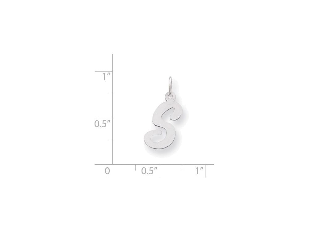FJC Finejewelers Sterling Silver Medium Script Initial S Charm