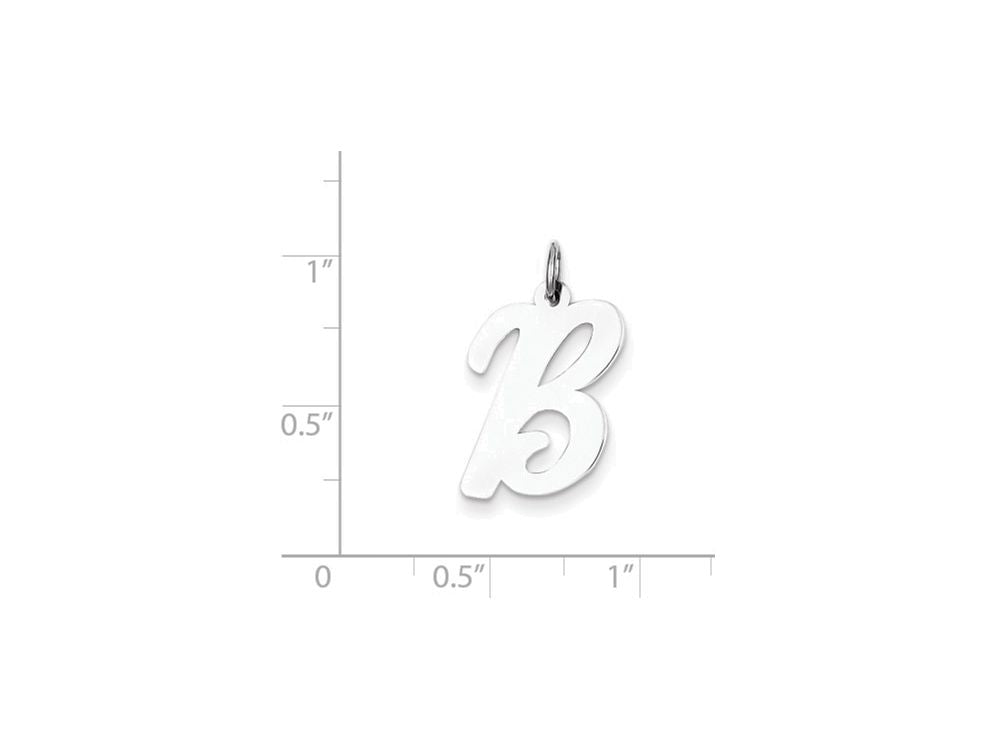 FJC Finejewelers Sterling Silver Large Script Initial B Charm