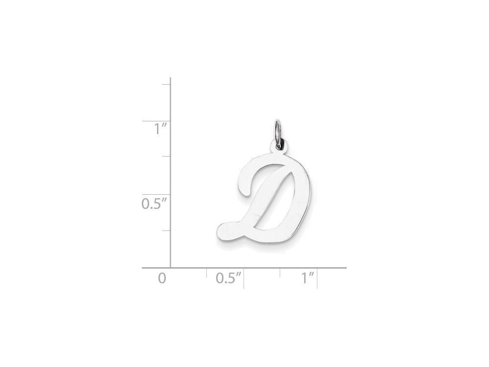 FJC Finejewelers Sterling Silver Large Script Initial D Charm