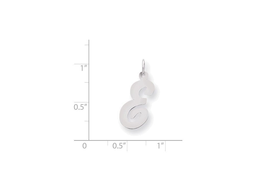 FJC Finejewelers Sterling Silver Large Script Initial E Charm