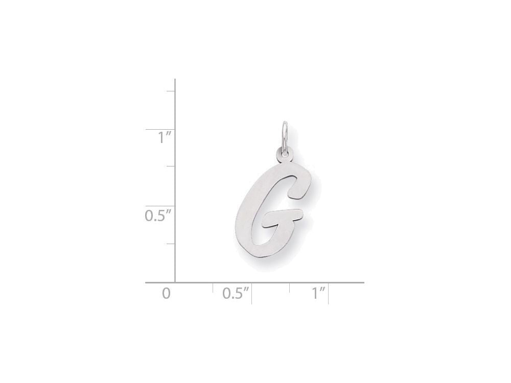 FJC Finejewelers Sterling Silver Large Script Initial G Charm