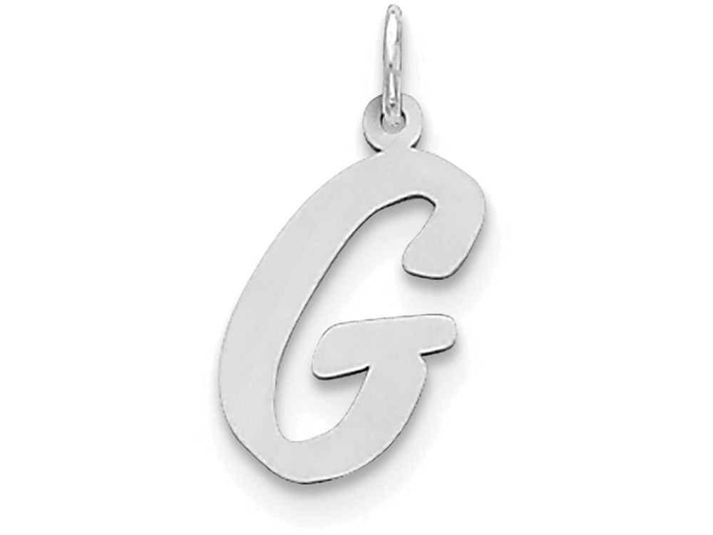 FJC Finejewelers Sterling Silver Large Script Initial G Charm