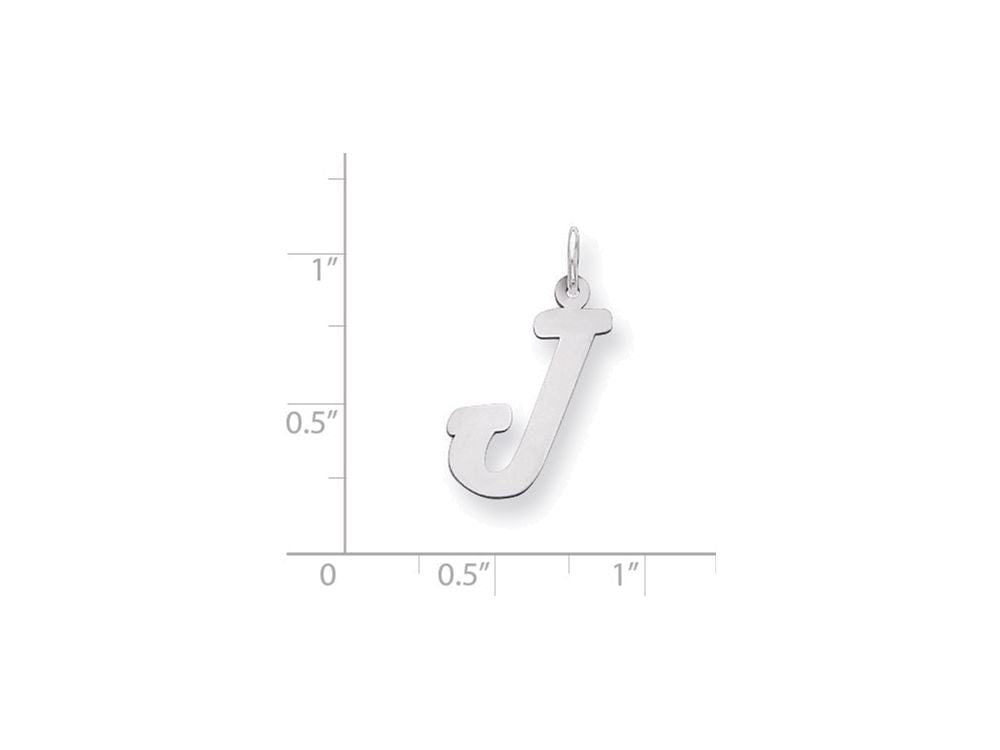 FJC Finejewelers Sterling Silver Large Script Initial J Charm
