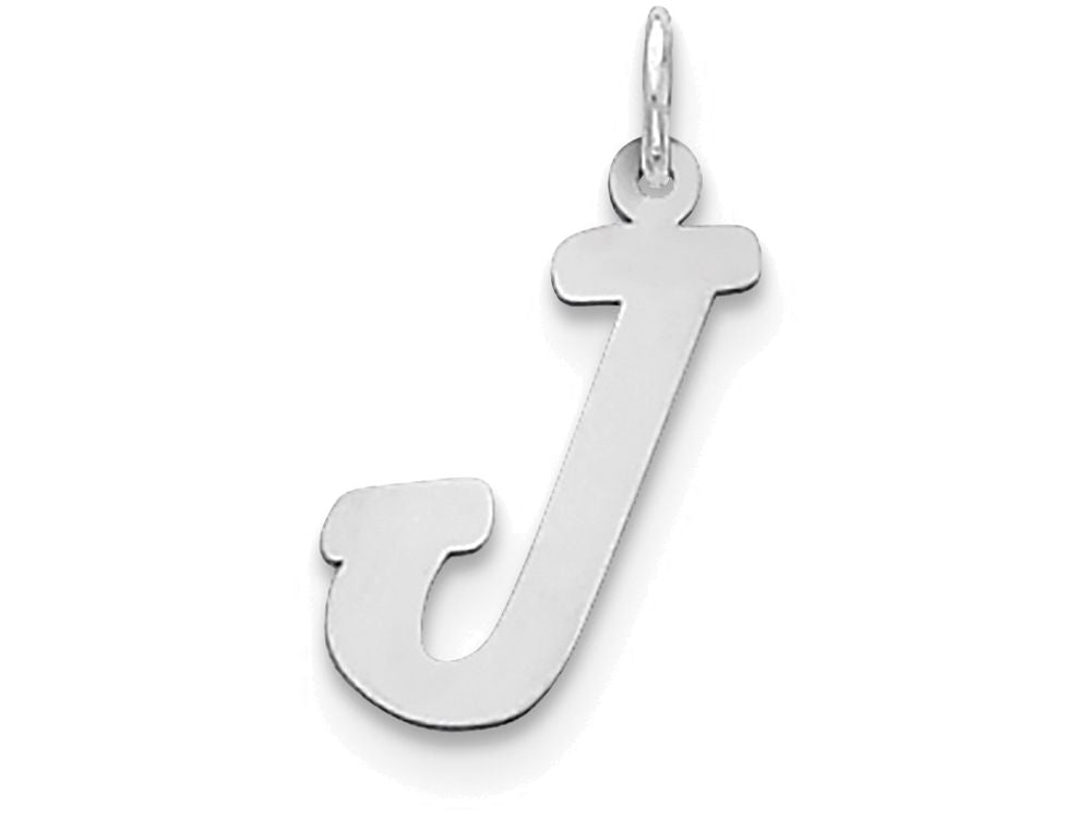 FJC Finejewelers Sterling Silver Large Script Initial J Charm