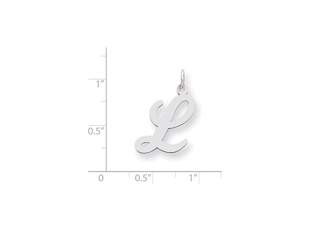 FJC Finejewelers Sterling Silver Large Script Initial L Charm