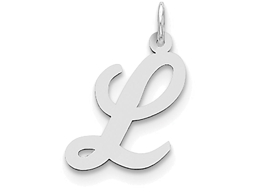 FJC Finejewelers Sterling Silver Large Script Initial L Charm