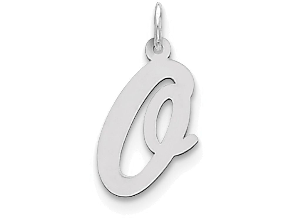 FJC Finejewelers Sterling Silver Large Script Initial O Charm