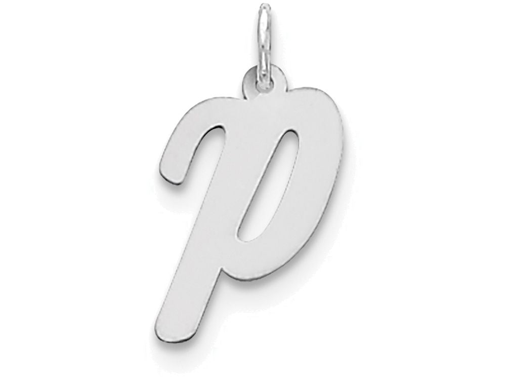FJC Finejewelers Sterling Silver Large Script Initial P Charm
