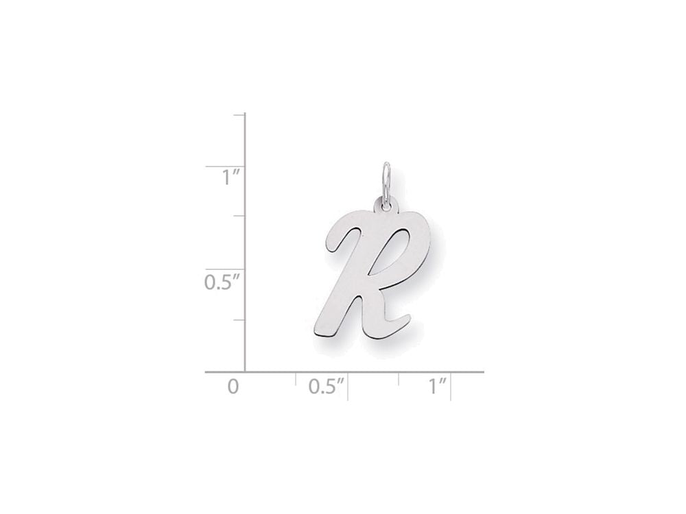 FJC Finejewelers Sterling Silver Large Script Initial R Charm