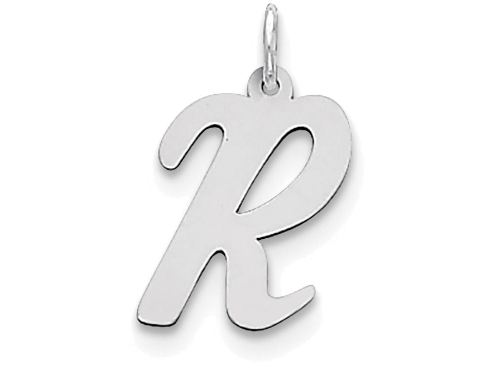 FJC Finejewelers Sterling Silver Large Script Initial R Charm