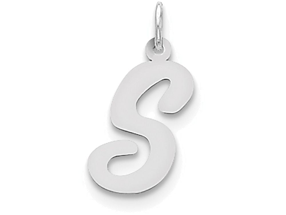FJC Finejewelers Sterling Silver Large Script Initial S Charm