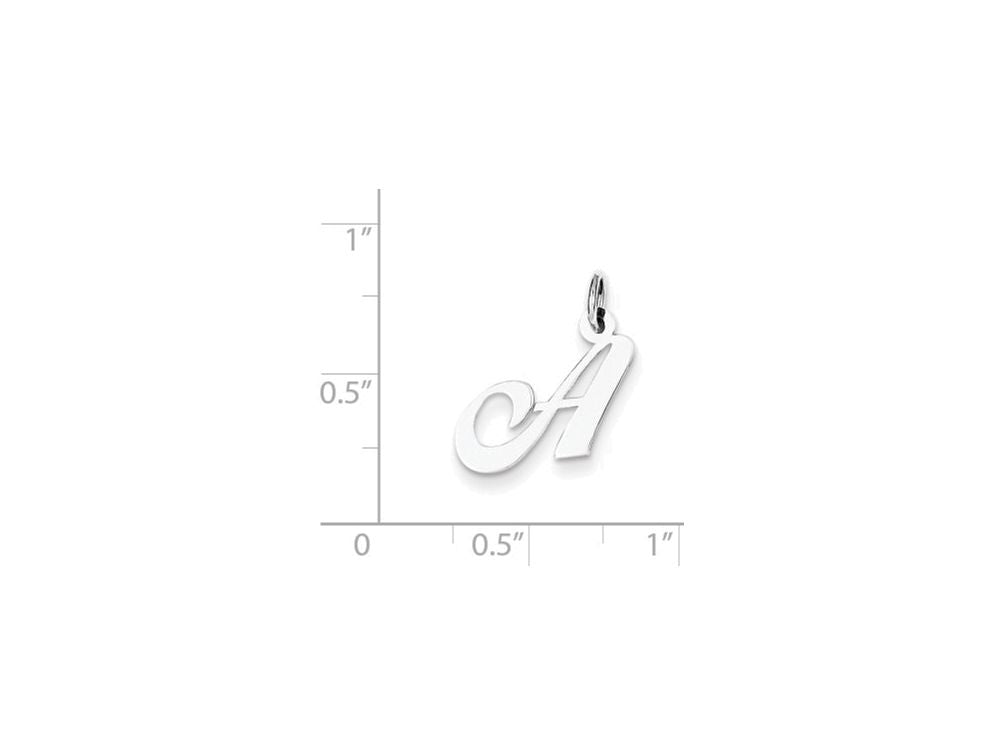 FJC Finejewelers Sterling Silver Small Fancy Script Initial A Charm