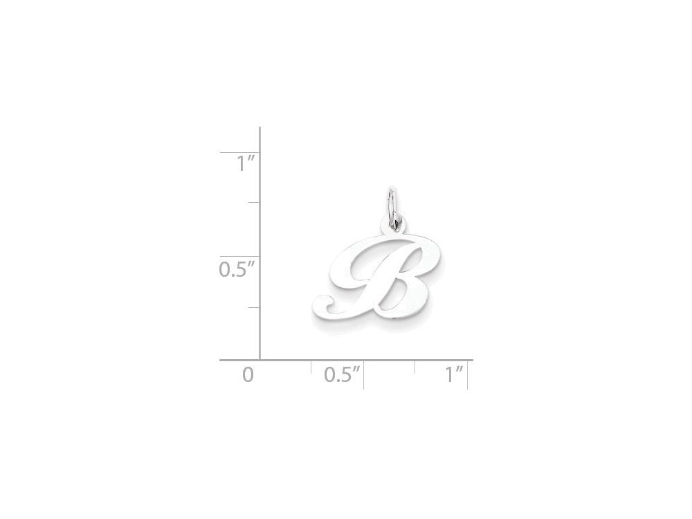 FJC Finejewelers Sterling Silver Small Fancy Script Initial B Charm