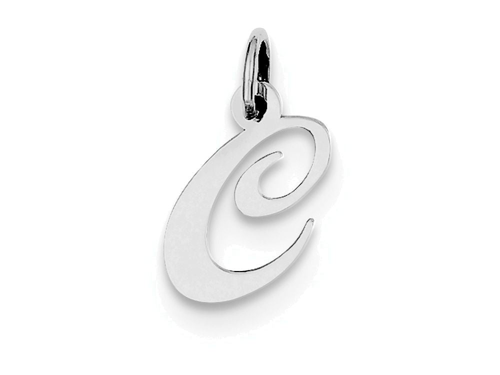 FJC Finejewelers Sterling Silver Small Fancy Script Initial C Charm