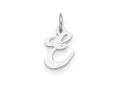 FJC Finejewelers Sterling Silver Small Fancy Script Initial E Charm