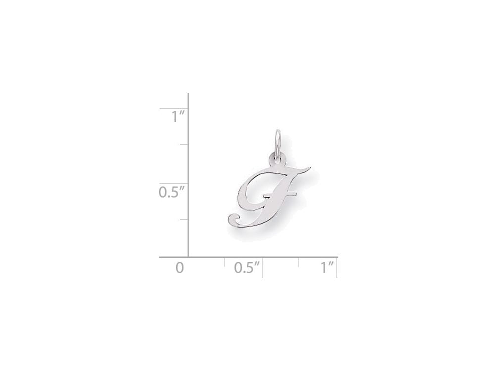 FJC Finejewelers Sterling Silver Small Fancy Script Initial F Charm