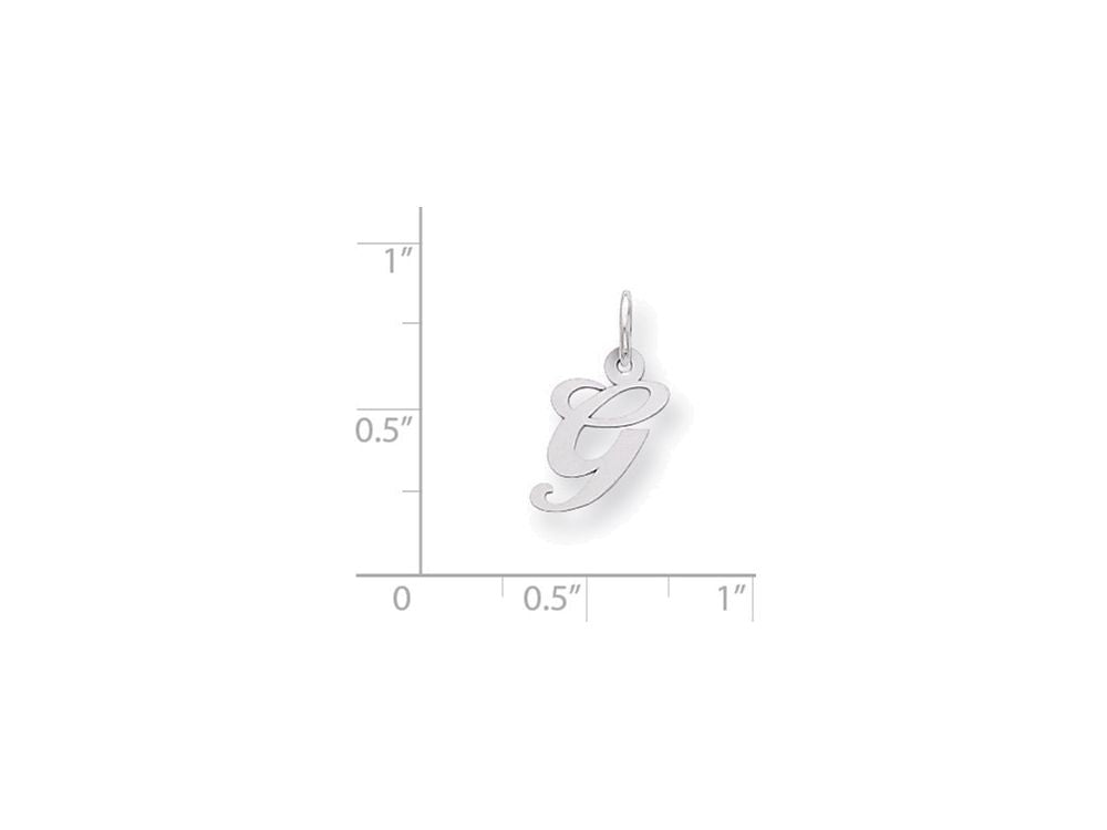 FJC Finejewelers Sterling Silver Small Fancy Script Initial G Charm