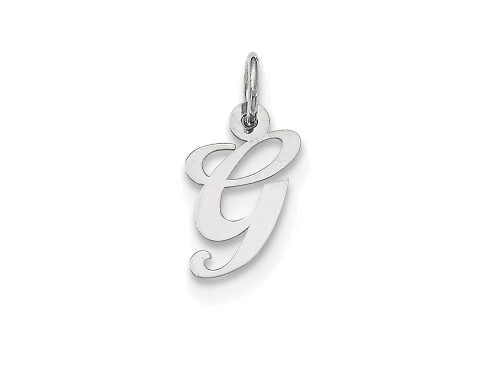 FJC Finejewelers Sterling Silver Small Fancy Script Initial G Charm