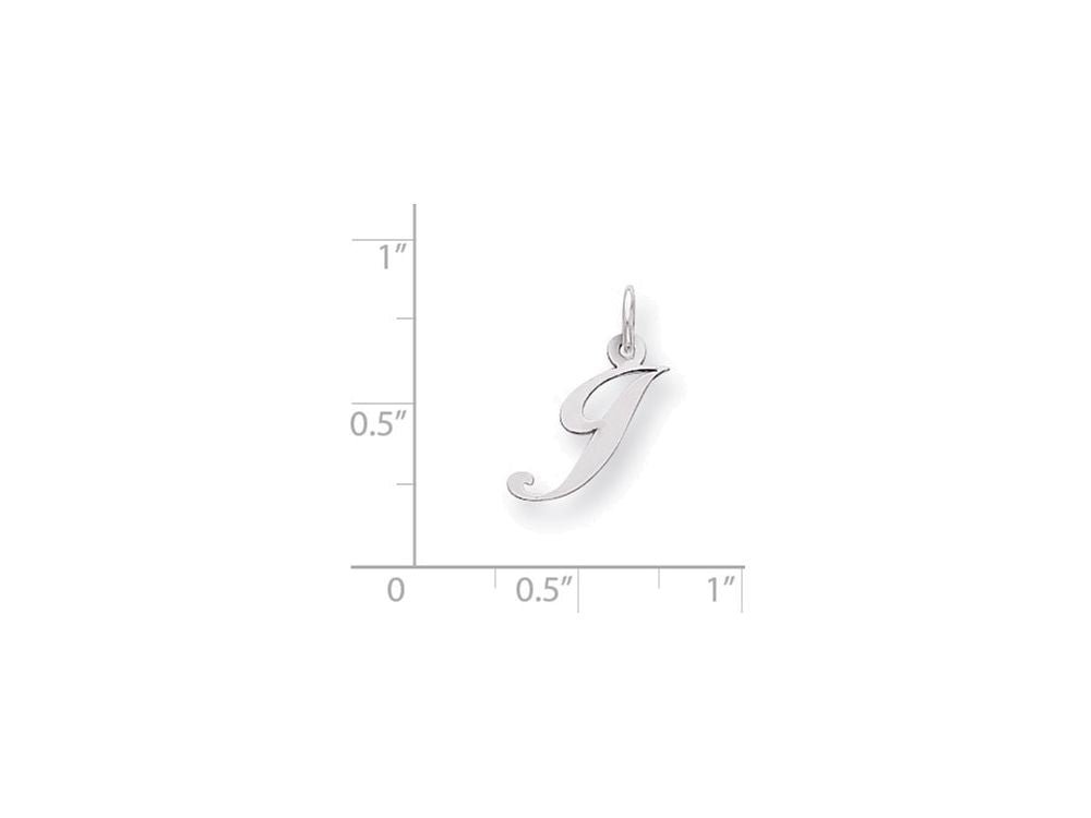 FJC Finejewelers Sterling Silver Small Fancy Script Initial J Charm