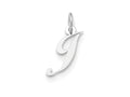 FJC Finejewelers Sterling Silver Small Fancy Script Initial J Charm