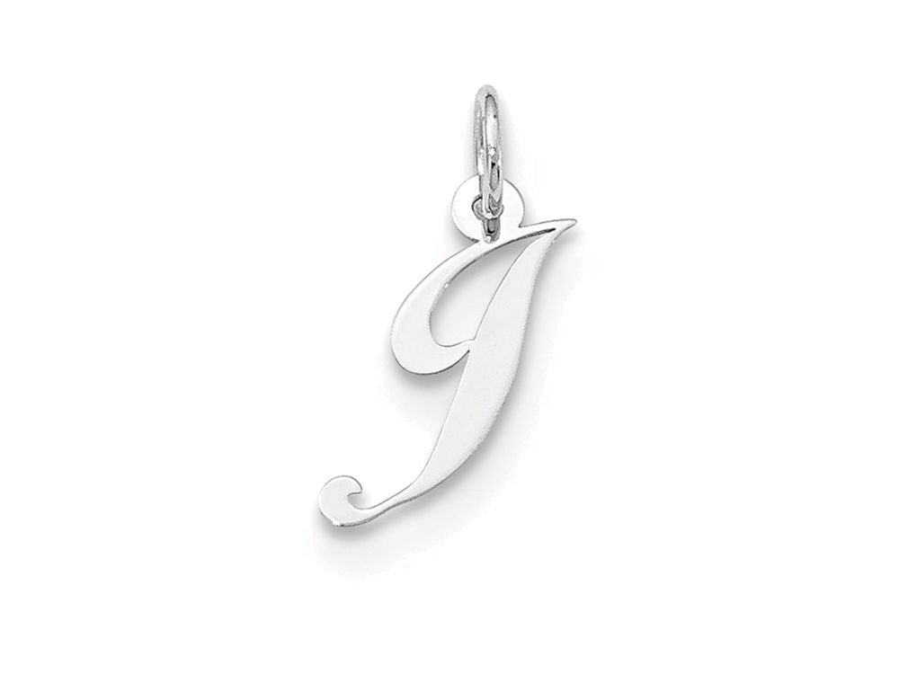 FJC Finejewelers Sterling Silver Small Fancy Script Initial J Charm