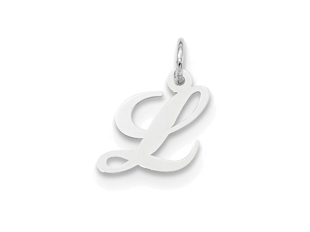 FJC Finejewelers Sterling Silver Small Fancy Script Initial L Charm