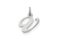 FJC Finejewelers Sterling Silver Small Fancy Script Initial V Charm