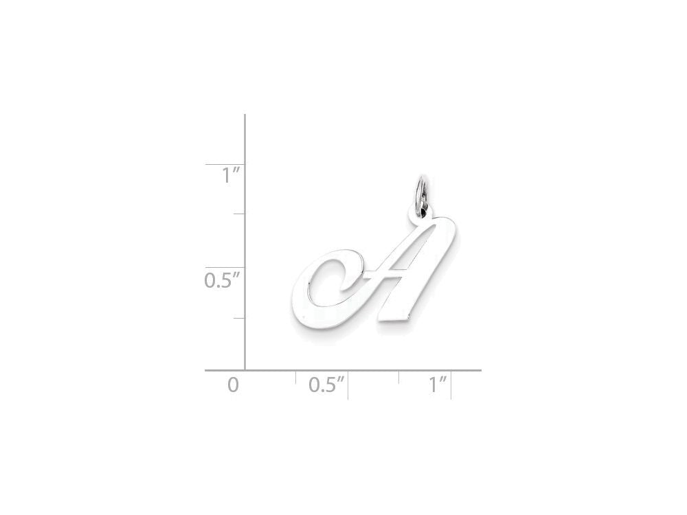 FJC Finejewelers Sterling Silver Medium Fancy Script Initial A Charm