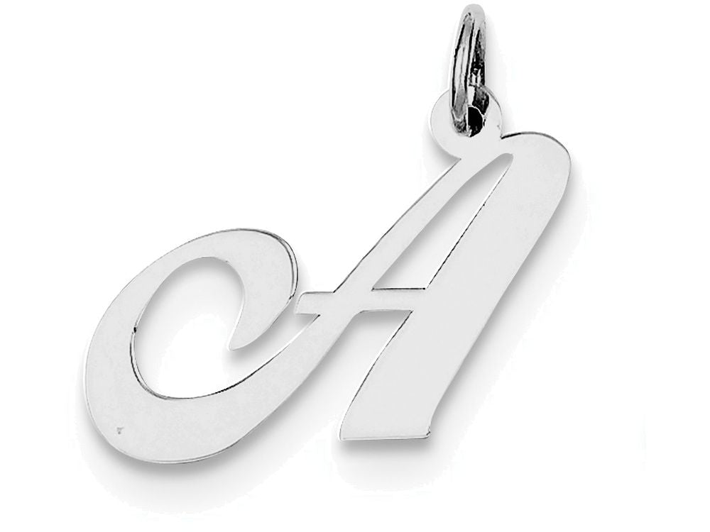 FJC Finejewelers Sterling Silver Medium Fancy Script Initial A Charm